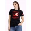 Türkiye World Cup 2026 Baskılı Tişört Futbol Temalı Forma T-shirt - Siyah