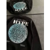 Üç İplik Bisiklet Yaka Baskılı Sweatshirt - Siyah