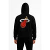 Üç İplik Kapüşonlu Ön Ve Arka Baskılı Sweatshirt Hoodie - Siyah