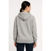 Üç İplik Kapüşonlu Tam Fermuarlı Kanguru Çepli Sweatshirt Hoodie - Gri