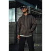 Üç İplik Penye Kapşonlu Basic Sweatshirt - Antrasit