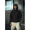 Üç İplik Penye Kapşonlu Basic Sweatshirt - Siyah