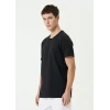 Unisex Basic Bisiklet Yaka Regular T-shirt - Siyah