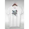 Unisex Baskılı Oversize T-shirt - Beyaz