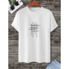 Unisex Baskılı Oversize T-shirt - Beyaz
