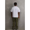 Unisex Baskılı Oversize T-shirt - Beyaz