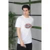 Unisex Baskılı Oversize T-shirt - Beyaz