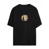 Unisex Baskılı Oversize T-shirt - Siyah