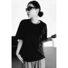 Unisex Baskılı Oversize T-shirt - Siyah