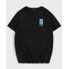 Unisex Baskılı Oversize T-shirt - Siyah