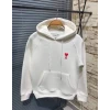 Unisex Kapşonlu Baskılı Sweetshirt - Beyaz