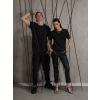 Unisex Kısa Kollu Bisiklet Yaka Basic Viskon Bluz