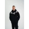 Unisex Uzun Kol Bisiklet Yaka Yıkamalı Sweatshirt - Siyah