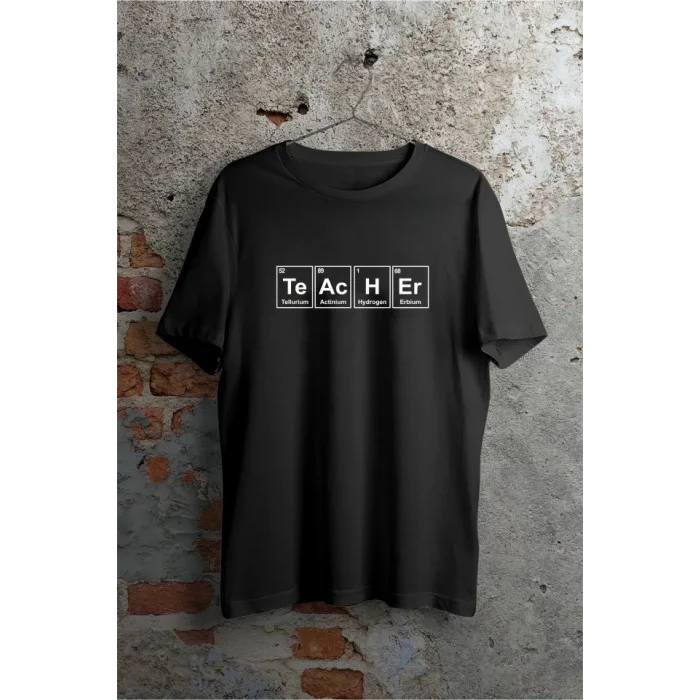 24 Kasım Öğretmenler Günü Baskılı Özel T-shirt - Siyah