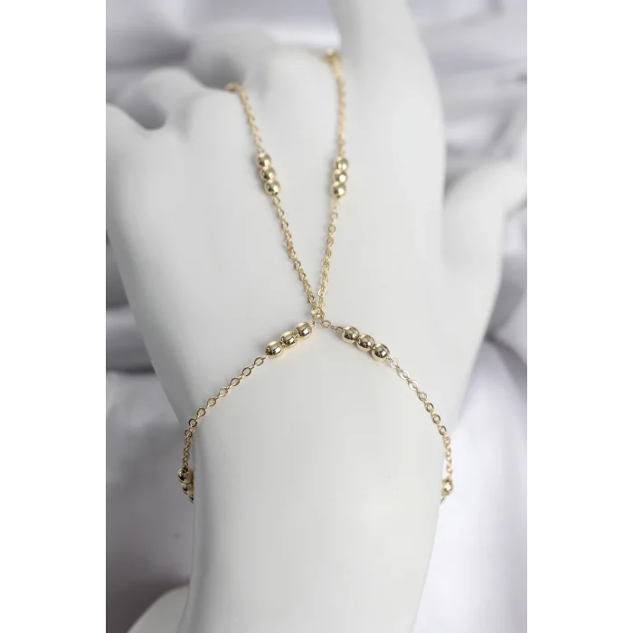 316L Çelik Top Zincirli Gold Renk Kadın Şahmeran - TJ-SN745