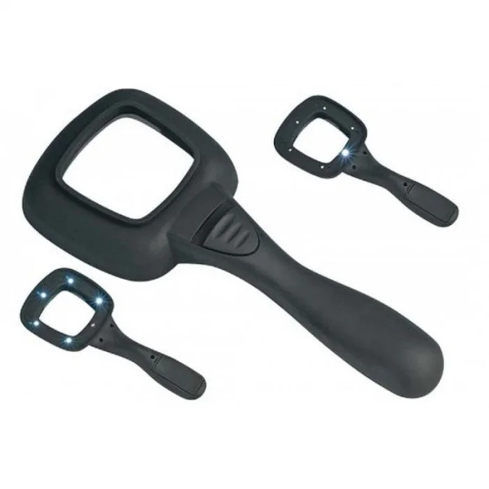 6 Ledli Ve Mor Işıklı Büyüteç 60Mm