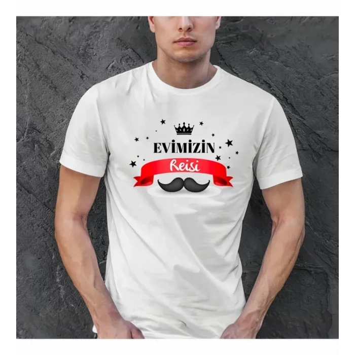 Babalar Günü Baskılı T-shirt - Beyaz