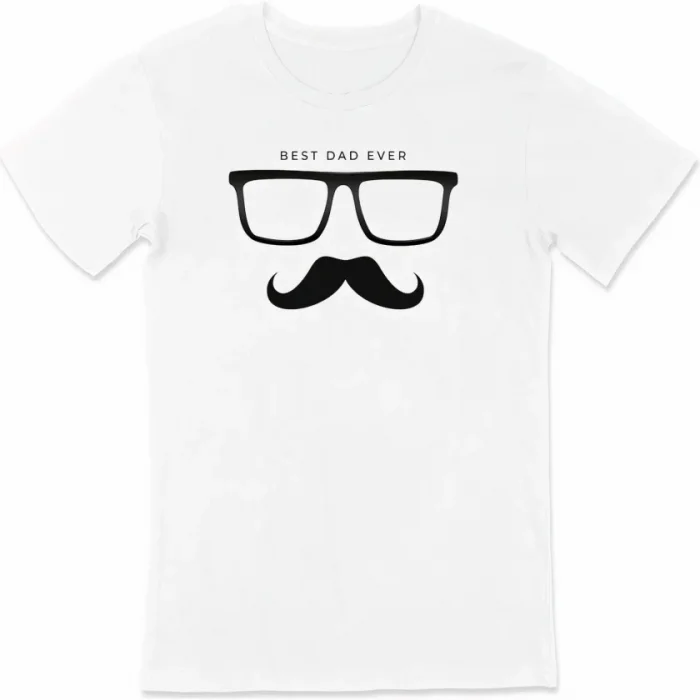 Babalar Günü Hediye Baba Temalı Baskılı Oversize Bisiklet Yaka T-shirt - Beyaz