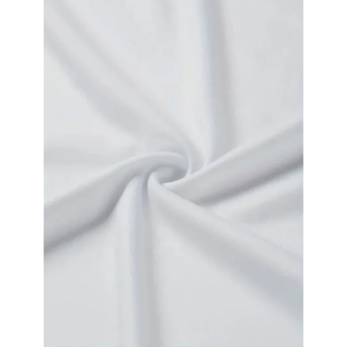 Baskılı Oversize Bisiklet Yaka T-shirt - Beyaz