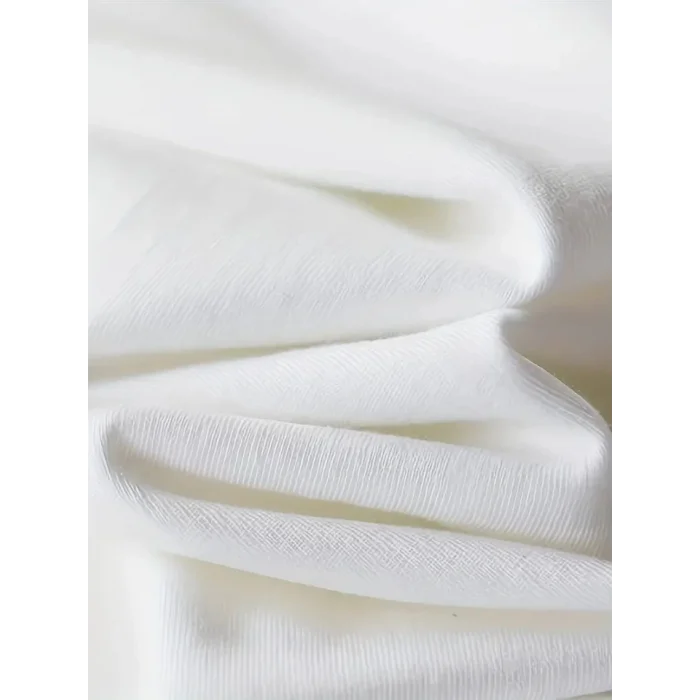 Baskılı Oversize Bisiklet Yaka T-shirt - Beyaz