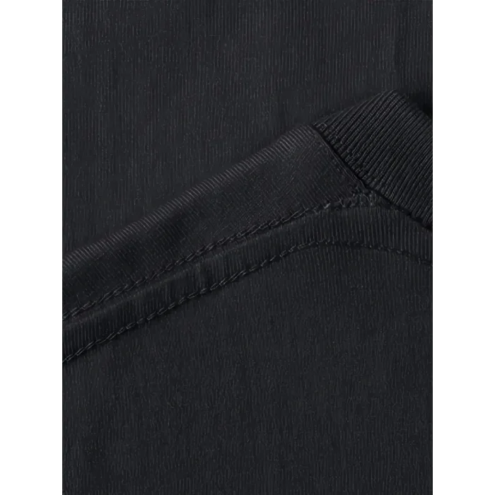 Baskılı Oversize Bisiklet Yaka T-shirt - Siyah