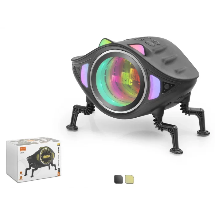 Bluetooth Masaüstü Hoparlör Robot Tasarimli Fm Rgb CC2A