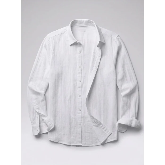 Erkek Armürlü Yarım Oversize Müslin Gömlek