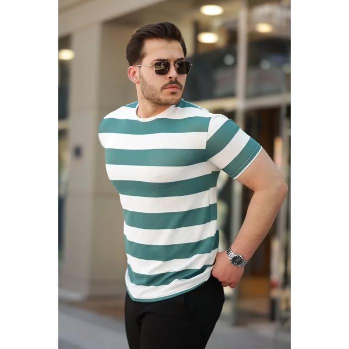Erkek çift Renk Pamuklu örme Kumaş Kısa Kollu T-shirt