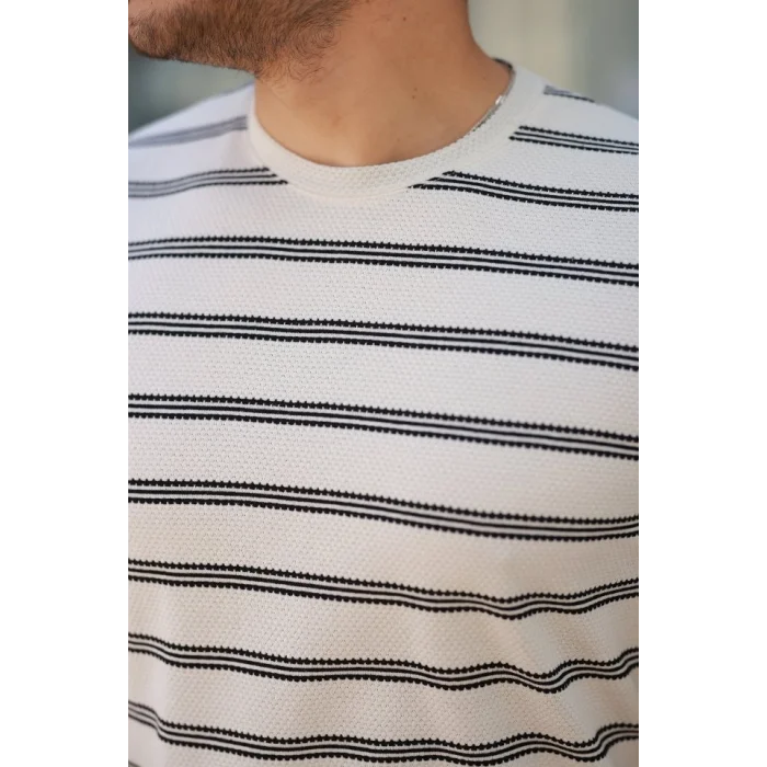Erkek çizgili Kısa Kollu T-shirt