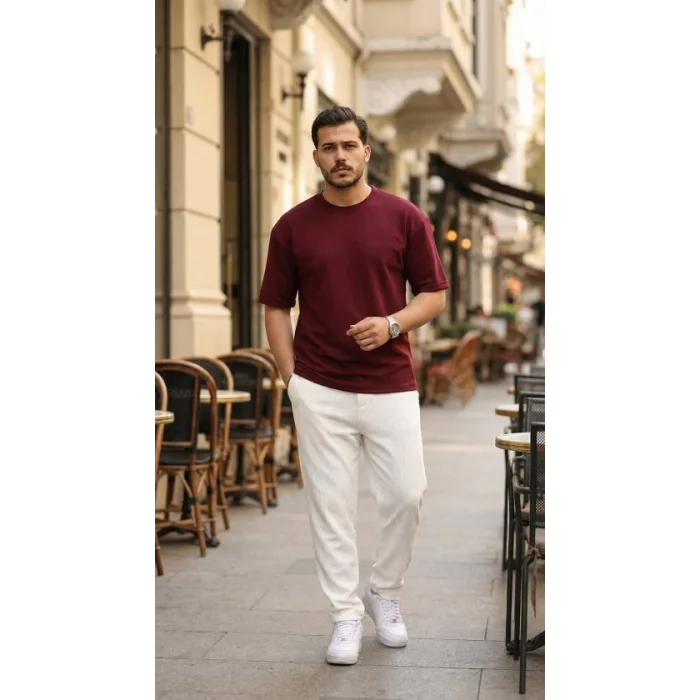 Erkek Duble Kol Basic Tişört
