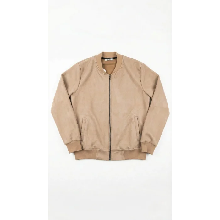 Erkek Scuba Süet Kumaş Bomber Hırka