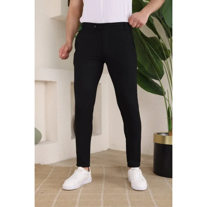 Erkek Slim Fit Dilli Kumaş Pantolon