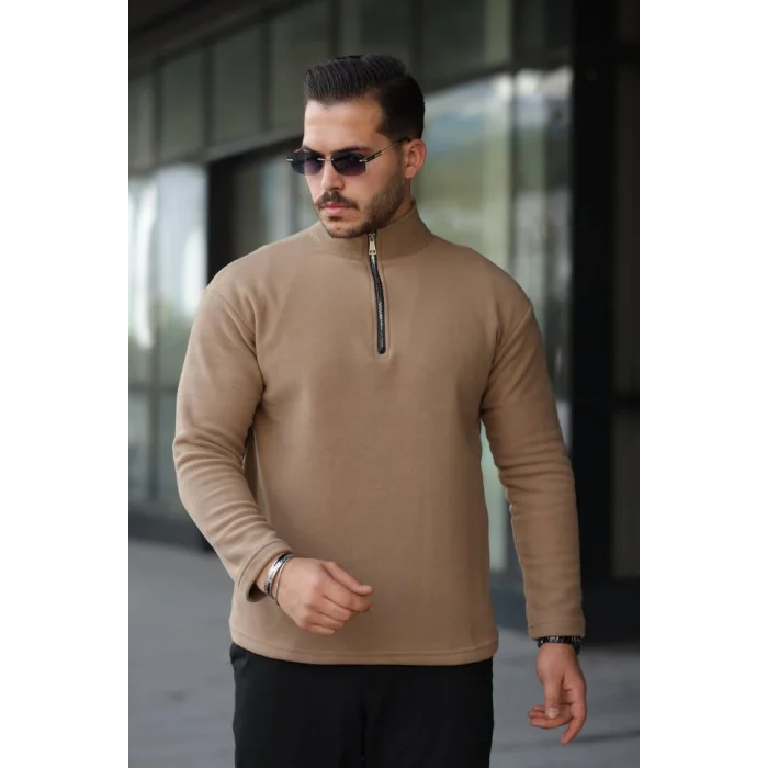Erkek Zip Yaka Polar Sweat