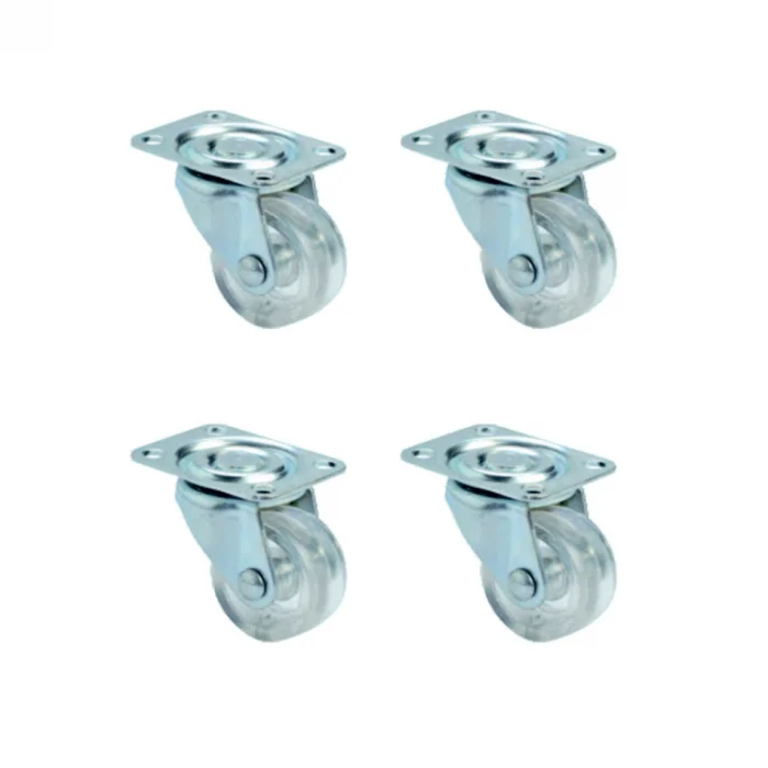 Furç Tablalı Bilyalı Teker - 38MM - Şeffaf HKS240 - 4 Adet