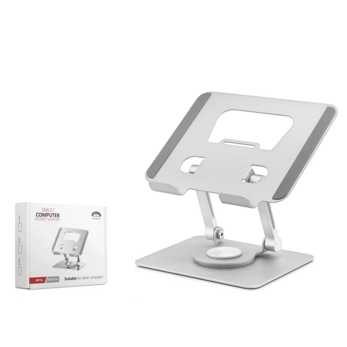 Metal 360 Derece Dönebilen Kompakt Tablet Ve Laptop Standi - Silver HDX8020