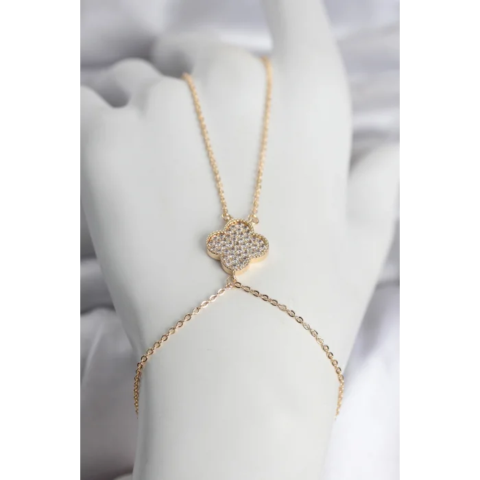 Pirinç Gold Renk Yonca Model Kadın Şahmeran - TJ-SN749
