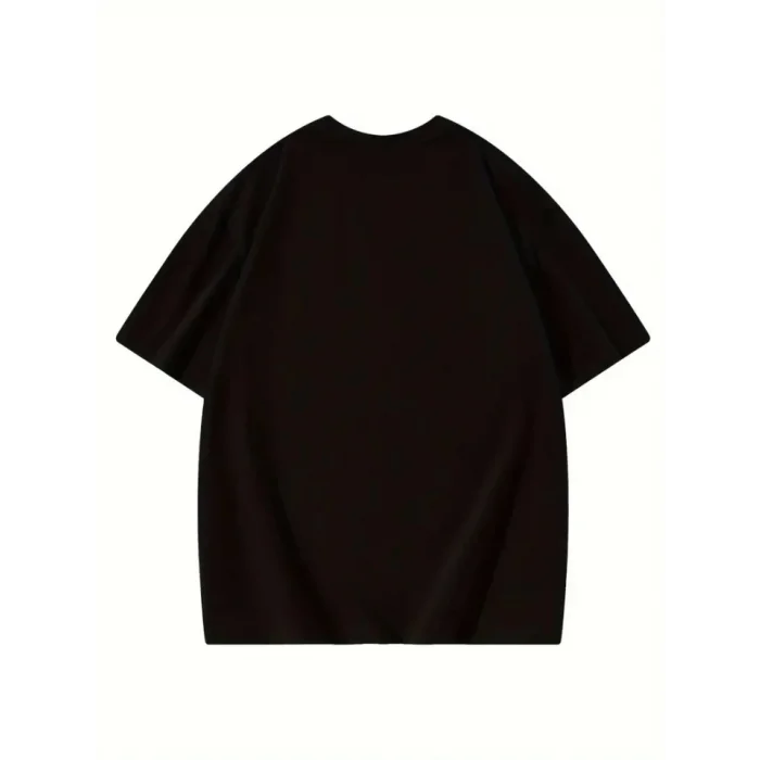 Thousand Baskılı Oversize Bisiklet Yaka T-shirt - Siyah