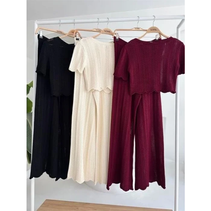 Triko Bluz Pantolon İkili Takım 10084-025
