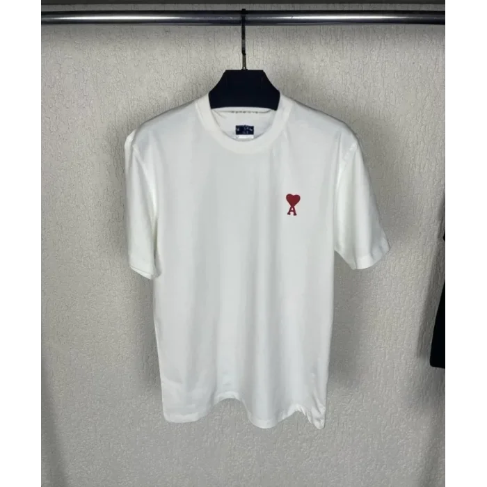 Unisex Bisiklet Yaka Baskılı Oversize T-Shirt - Beyaz