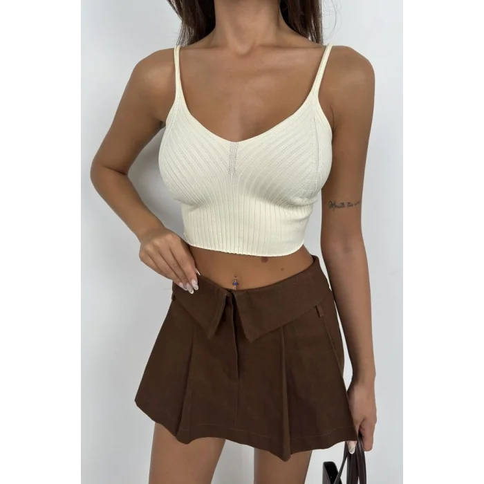V Yaka Crop Bluz