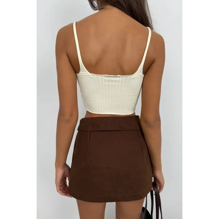 V Yaka Crop Bluz