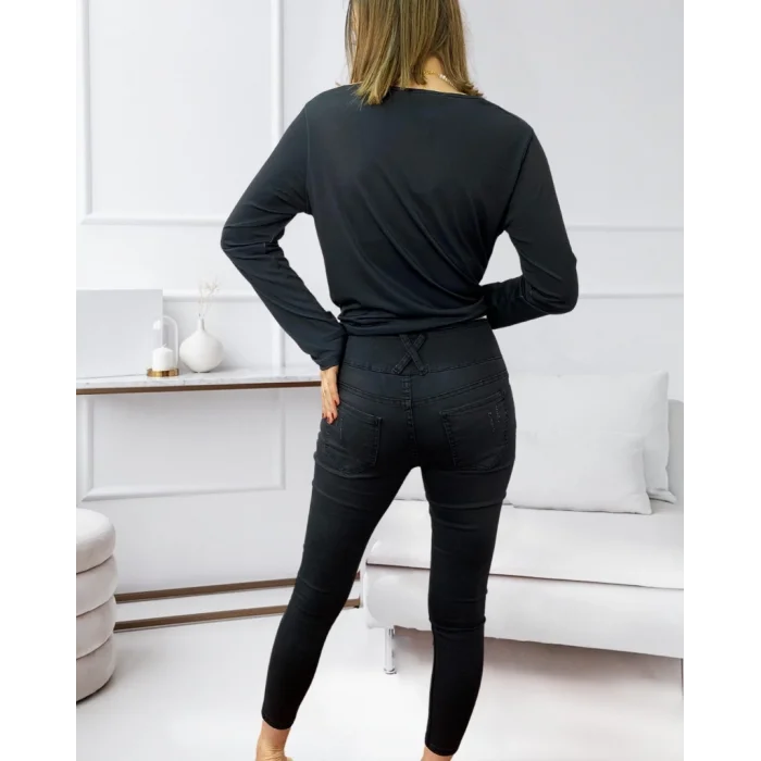 Yüksek Bel Likralı Kot Pantolon