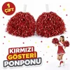 1 Çift ( 2 Adet ) Kırmızı Renk 23 Nisan 19 Mayıs 29 Ekim Okul Gösteri Ponponları