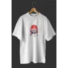 1 Mayıs Emek Ve Dayanışma Günü Baskılı Oversize Bisiklet Yaka T-shirt - Beyaz