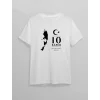 10 Kasım Atatürk Baskılı T-shirt - Beyaz
