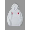10 Kasıma Özel Üç İplik Kapşonlu Baskılı SweatShirt - Beyaz