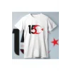 15 Temmuza Özel Tasarım Ay Yıldız Baskılı T-shirt - Beyaz