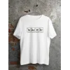 24 Kasım Kimya Öğretmeni Hediyesi Baskılı Bisiklet Yaka T-shirt - Beyaz