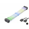 2X8 Pin Argb Pcie Gpu Güç Uzatma Kablosu Bükülebilir 2 Mm 108 Led Siyah ND2813B