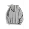 3 İplik Pamuklu Unisex Kapşonlu Sweetshirt - Gri